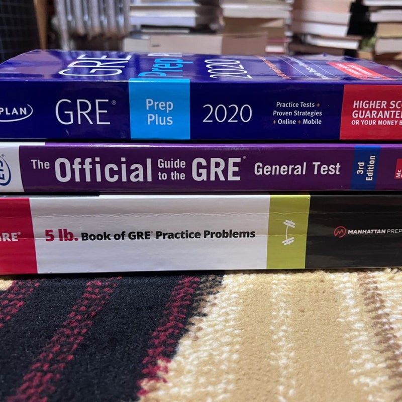  3 Books !!! GRE 5 Lb. Book of GRE Practice Problems