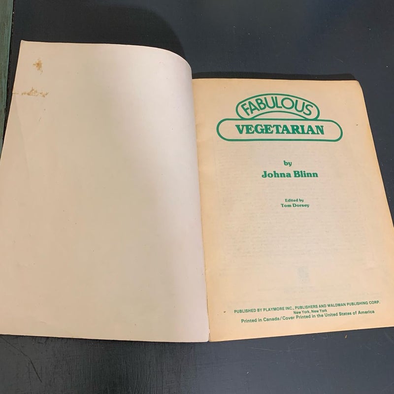 Fabulous Vegetarian Cookbook