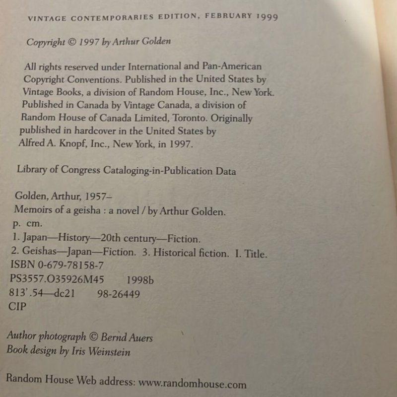 Memoirs of a Geisha