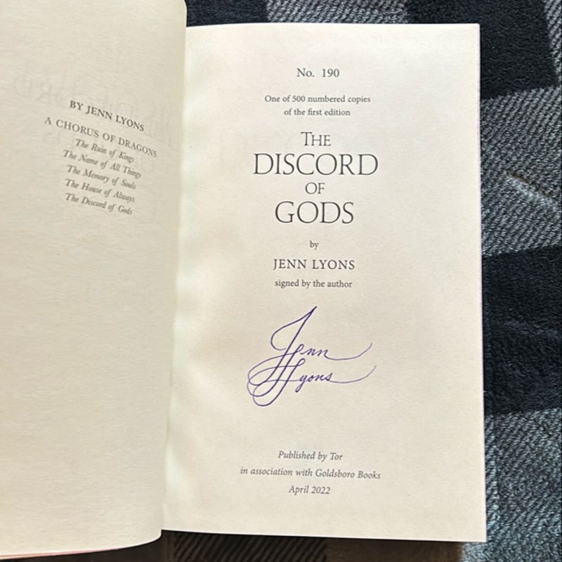 The Discord of Gods (A Chorus of Dragons #5 (Goldsboro edition))