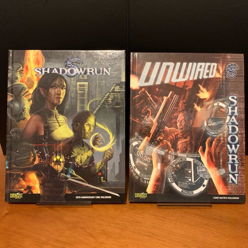Shadowrun Lot: 20th Anniversary Core Book, Unwired, Arsenal, Augmentation, Street Magic, Corporate Punishment