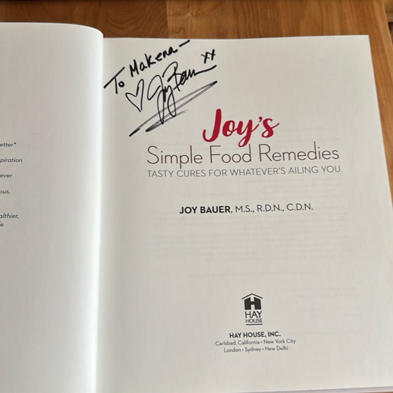 Joy’s Simple Food Remedies 