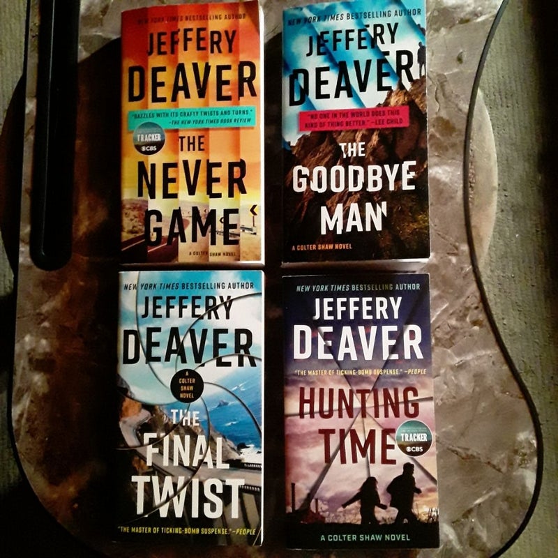 Lot of 4 Colter Shaw series The Never Game / The Goodbye Man / The Final Twist / Hunting Time