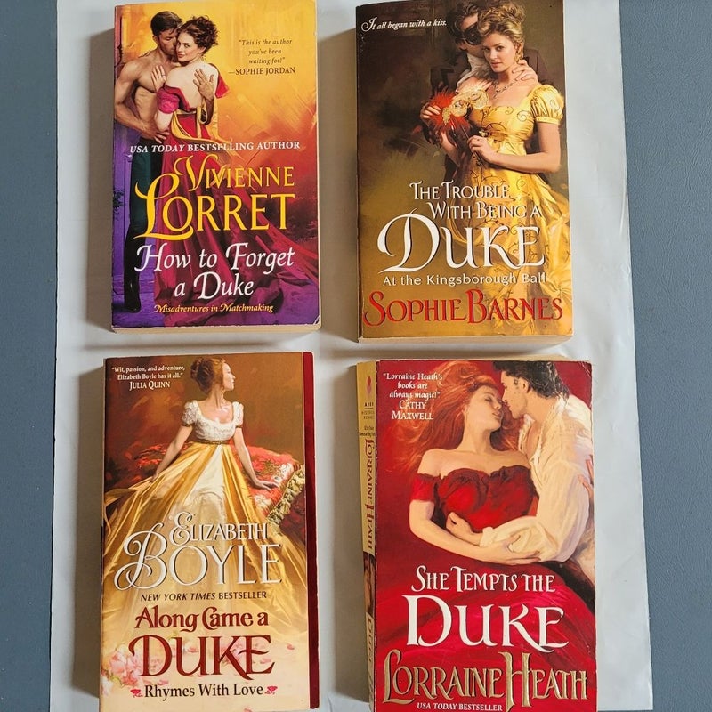 Book Lot of 4 Avon Romance "The Duke" Novels