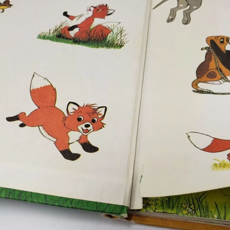 Tod Copper Fox Hound Wonderful World Reading Disney Book 1981 Grolier Dog Puppy