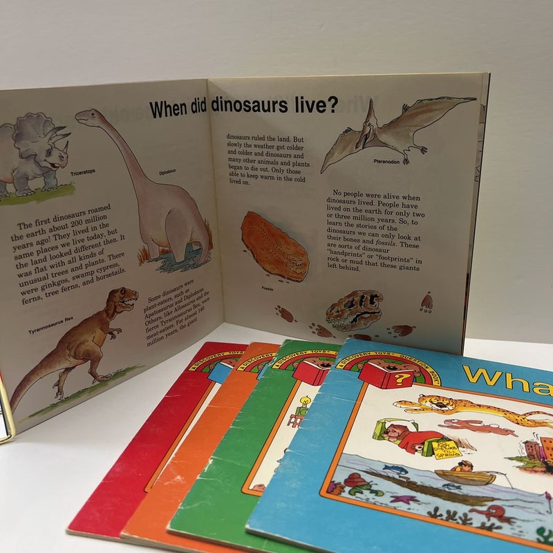 A Discovery Toys Question Books (5 Book Bundle): Who? What? Where? When? & How? 