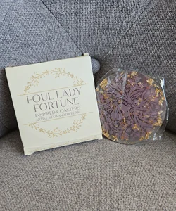 Foul lady fortune inspired Acrylic Coasters, set of 2