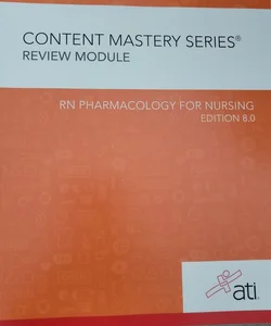 RN Pharmacology for Nursing Edition 8. 0