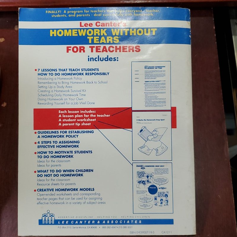 Homework Without Tears for Teachers Grades 1-3