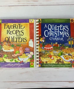 2 Quilters Cookbook Christmas & Favorite Recipes Stoltzfus Ranck 90s Comb Bound