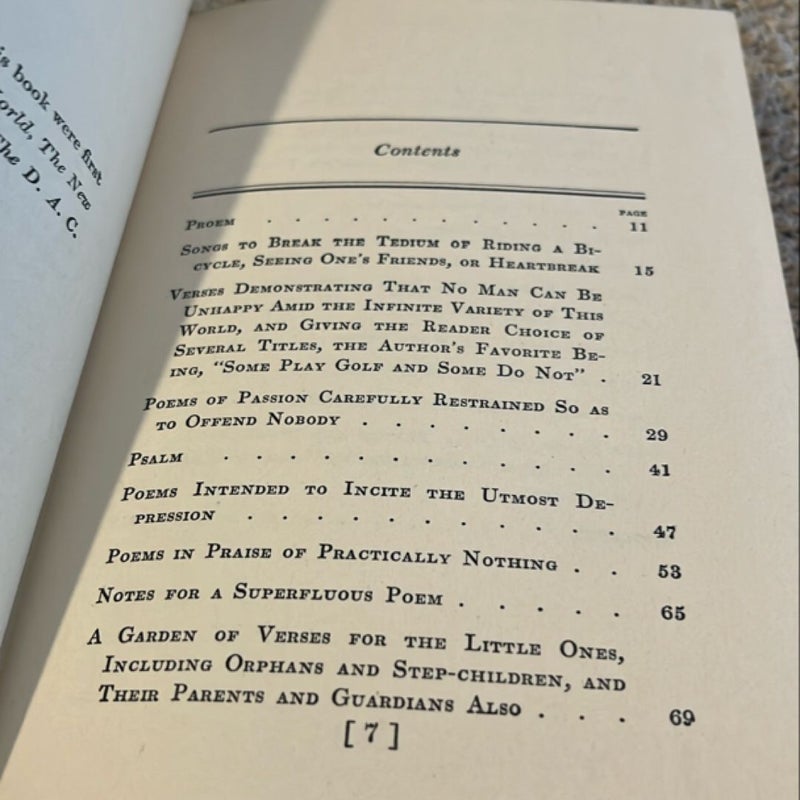 Poems in Praise of Practically Nothing *1941 edition