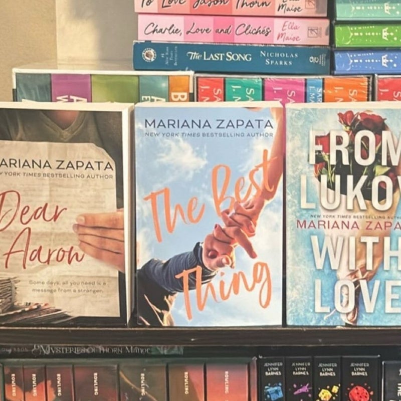 Mariana Zapata bookset: The Best Thing, Dear Aaron, From Lukov with Love