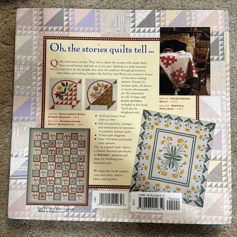 Grandma's Best Full Size Quilt Blocks by Better Homes and Gardens