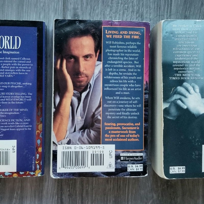 VTG. HORROR LOT OF (3) CLIVE BARKER: SECRET SHOW, WEAVEWORLD, SACRAMENT 1ST ED.