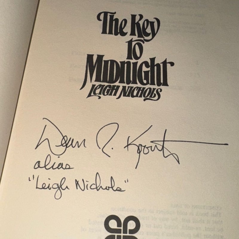 THE KEY TO MIDNIGHT SIGNED 