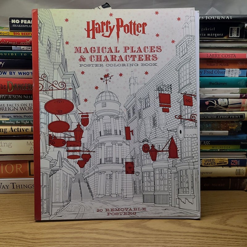 Harry Potter Magical Places and Characters Poster Coloring Book