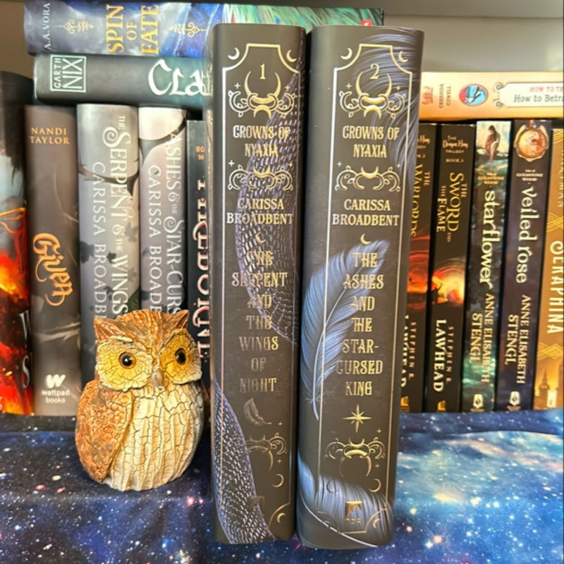 Crowns of Nyaxia: The Serpent and the Wings of Night and The Ashes and the Star Cursed King SIGNED *Fairyloot* editions