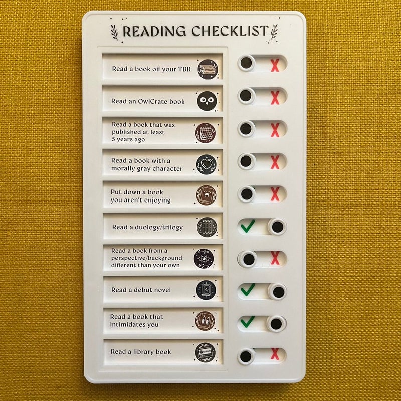 OwlCrate Reading Trackers