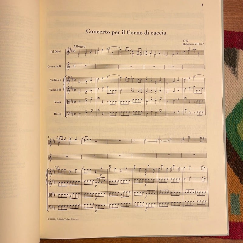 Joseph Haydn Werke: Reihe III Band 3 Konzerte für ein Blasinstrument und Orchester