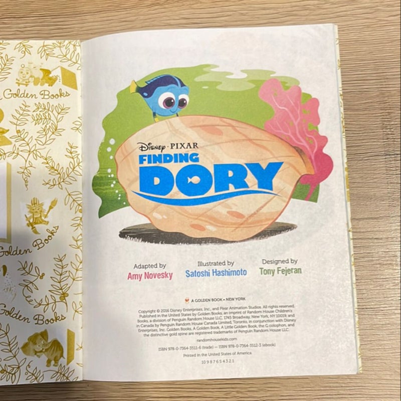 Finding Dory Little Golden Book (Disney/Pixar Finding Dory)