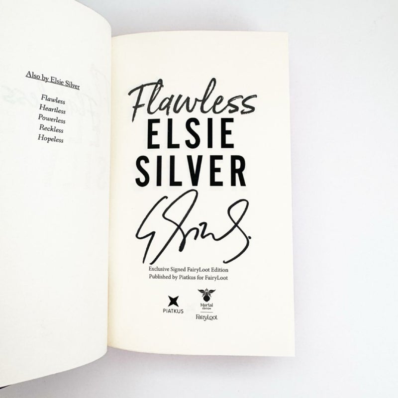 SIGNED Flawless, Heartless, Powerless, Reckless, Hopeless Chestnut Springs (Fairyloot Exclusive Editions)