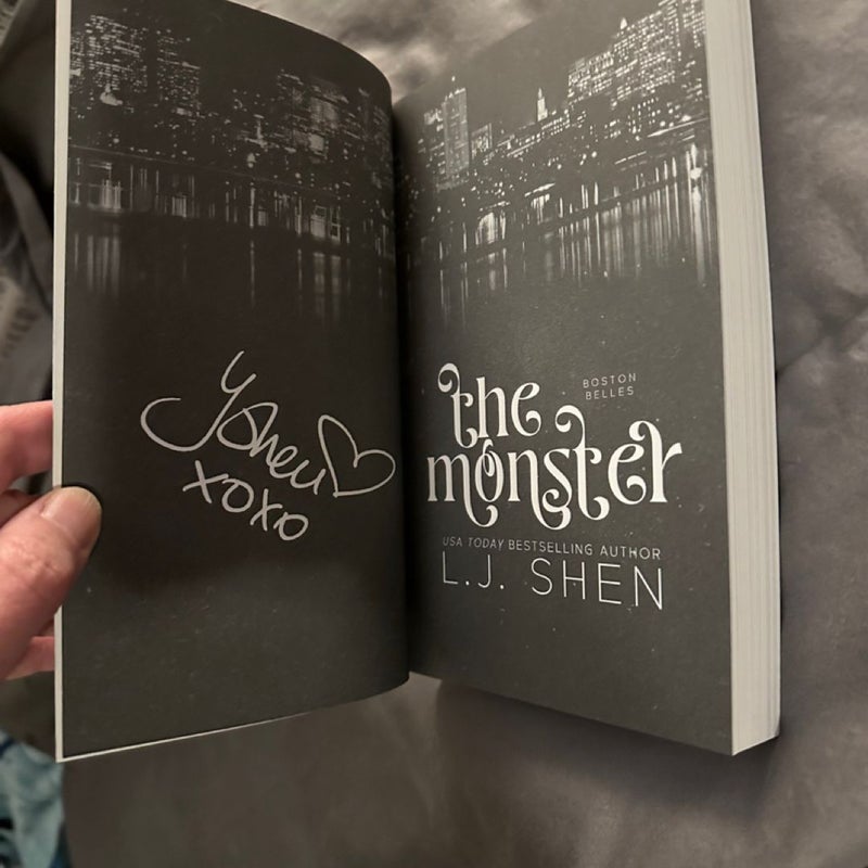 The Monster by LJ Shen, Pretty Little Words edition, signed