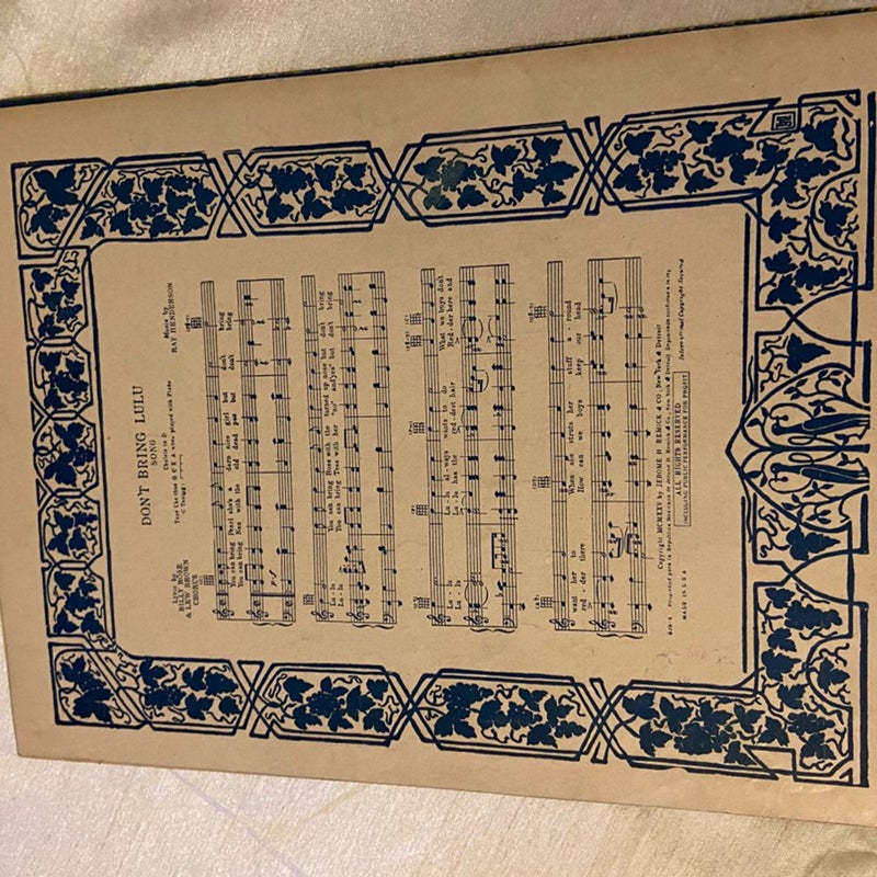 When eyes of blue are fooling you vintage piano sheet music