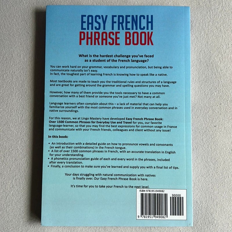 Easy French Phrase Book