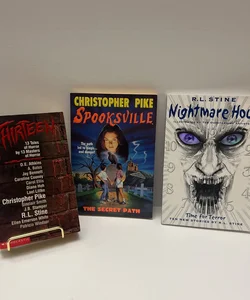 R.L. Stine & Christopher Pike (3 Book) Bundle: Thirteen, Spooksville, & Nightmare Hour