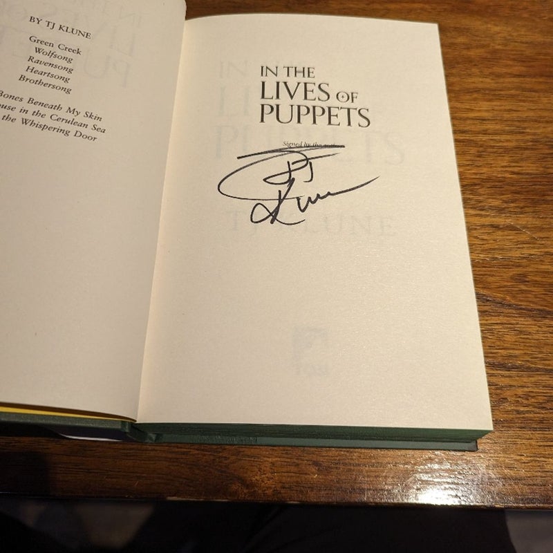 SIGNED In the Lives of Puppets by TJ Klune 1st/1st (2023, Hardcover)  WATERSTONES