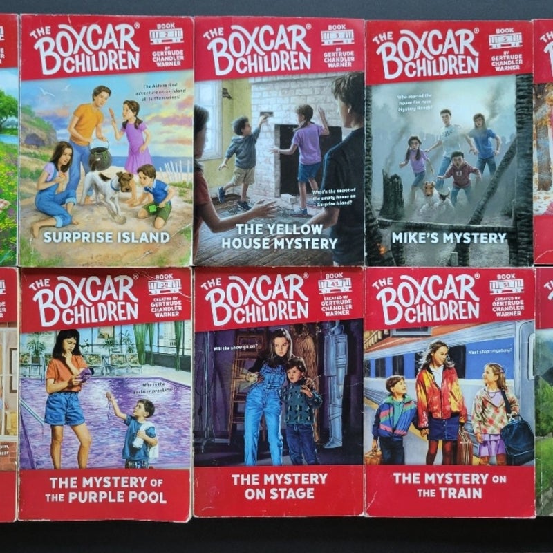THE BOXCAR CHILDREN LOT OF 10 VINTAGE BOOKS GERTRUDE CHANDLER WARNER & SPEC. ED.