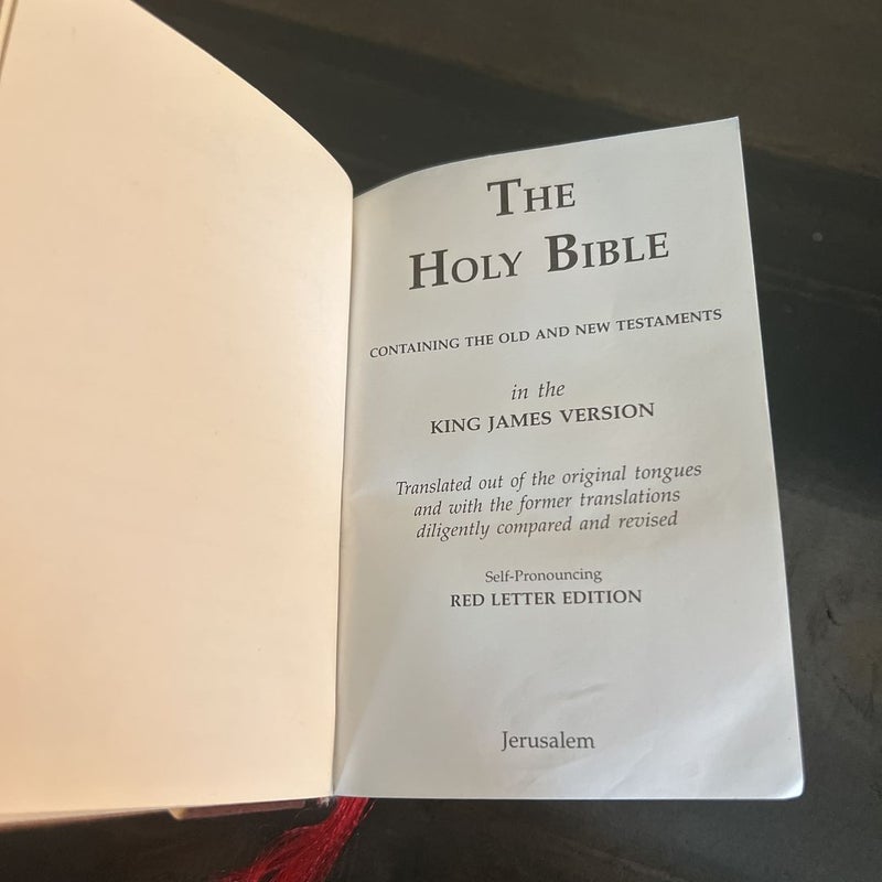 Wood Bound Bible 