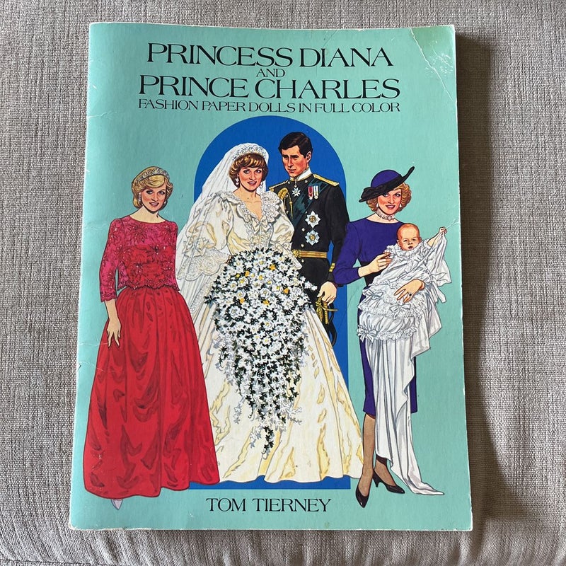 Princess Diana and Prince Charles Fashion Paper Dolls in Full Color