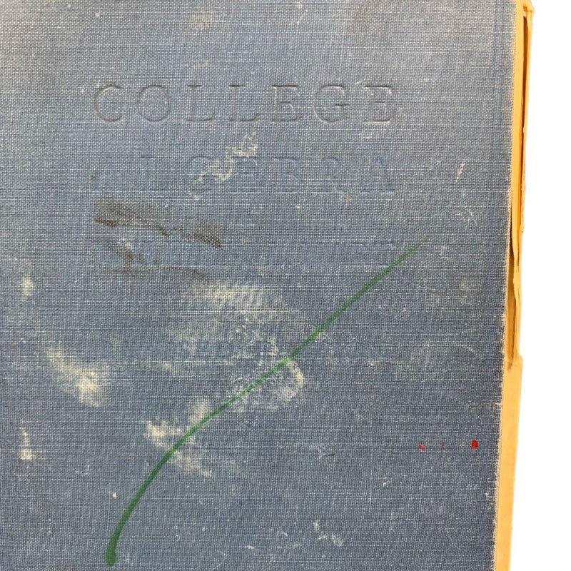 college Algebra edition 1938 hardcover