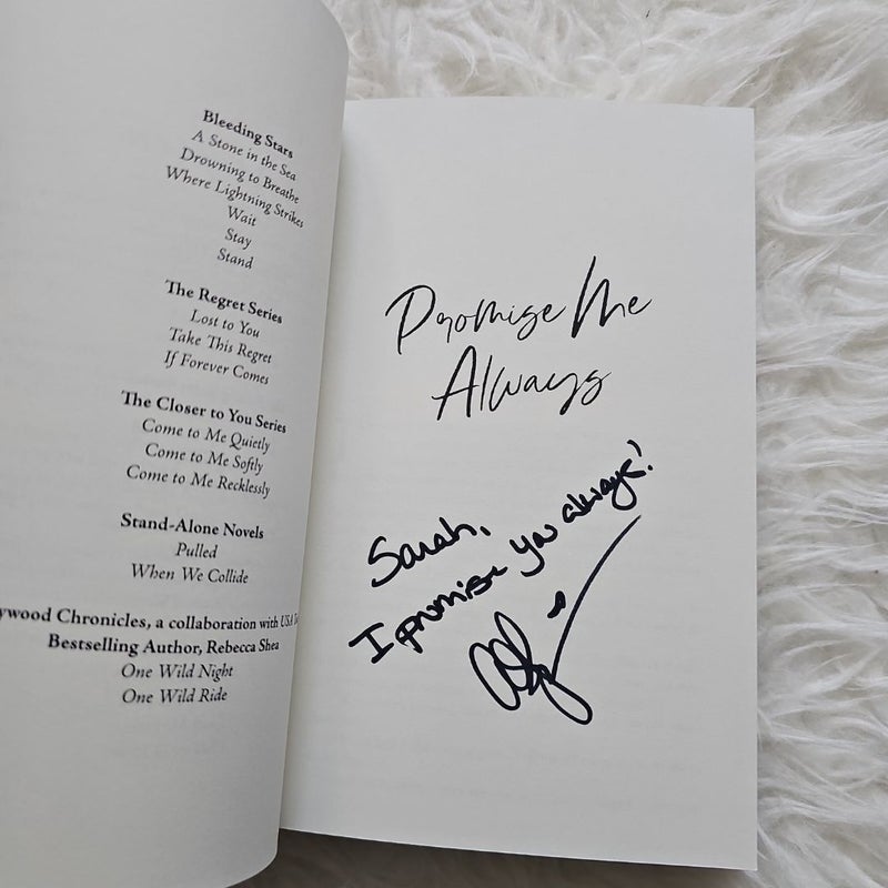 Promise Me Always Signed and Personalized