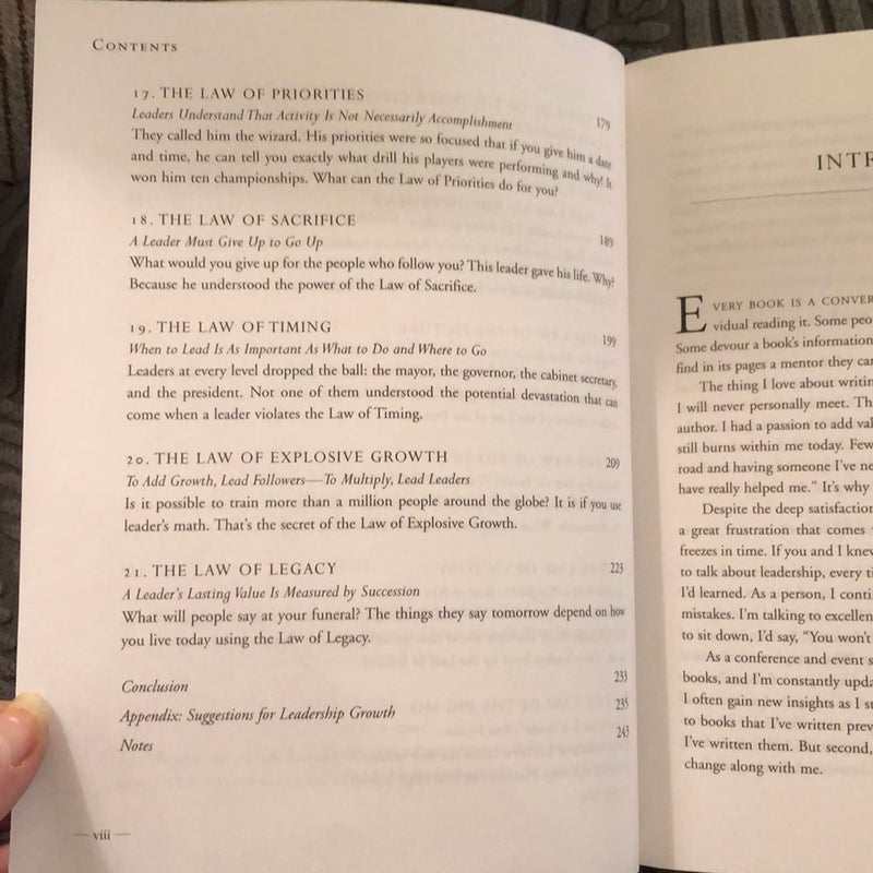 The 21 Irrefutable Laws of Leadership