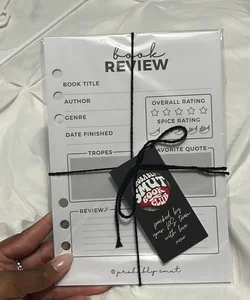PS Book Review Sheets (x10) 