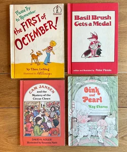 LOT OF 4 VINTAGE CHILDRENS BOOKS INCLUDING: Please Try to Remember the First of Octember!