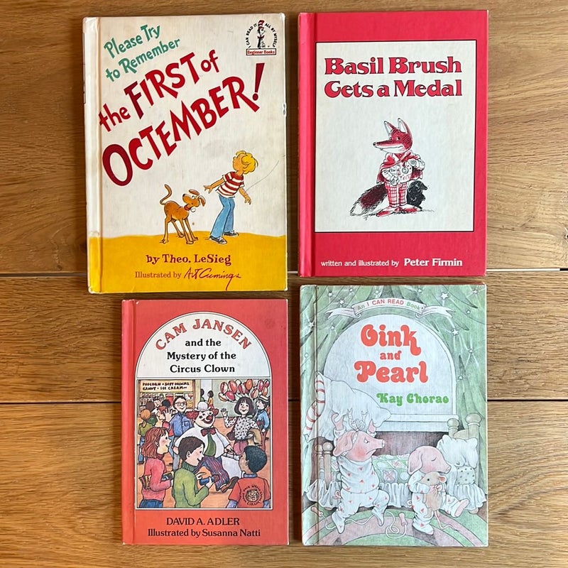 LOT OF 4 VINTAGE CHILDRENS BOOKS INCLUDING: Please Try to Remember the First of Octember!