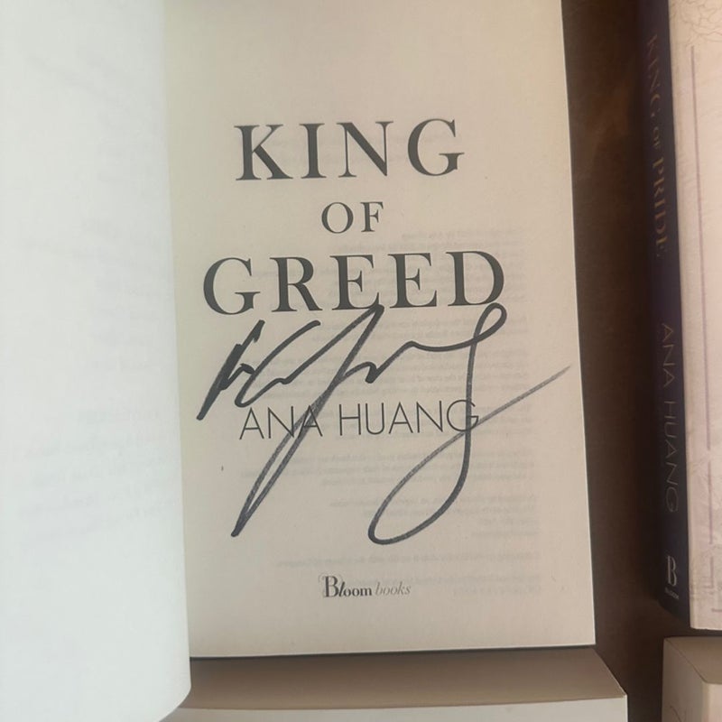 Ana Huang signed set twisted hate, twisted games, king of greed, king of pride