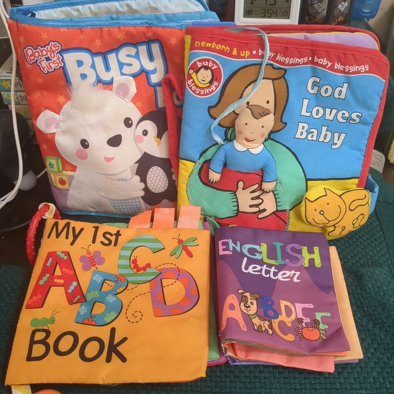 Toddler Cloth Books Set #6  (4 books) 