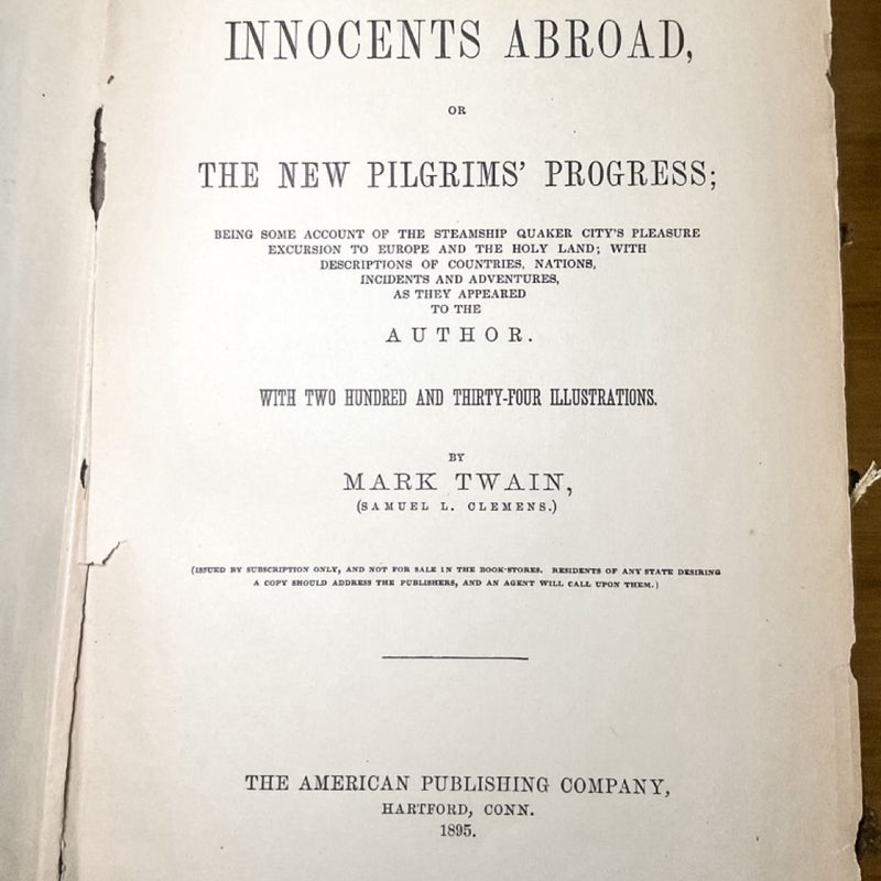 Innocents Abroad, or The New Pilgrims’ Progress