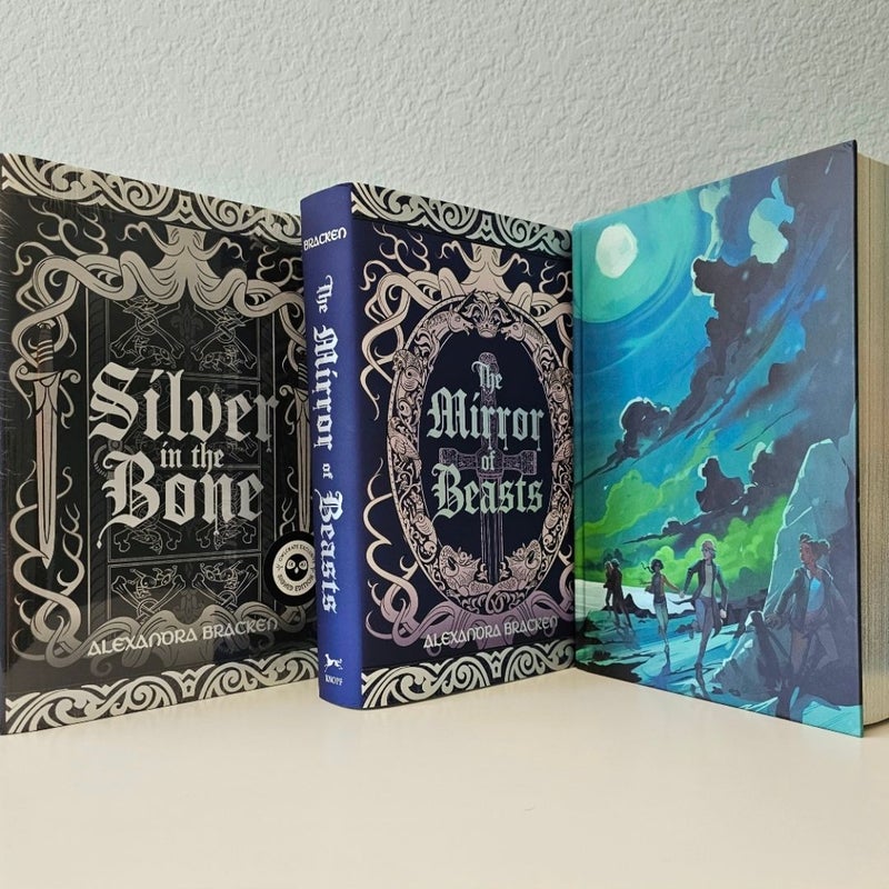 Owlcrate Silver in the Bone and The Mirror Of Beasts Duology Signed