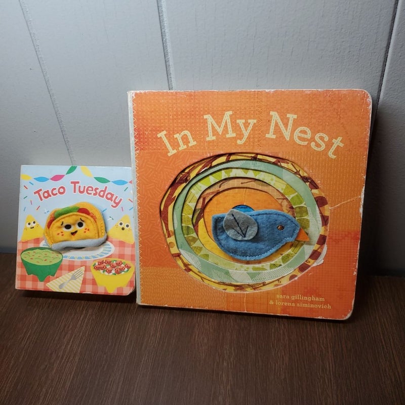 Board book finger puppet 2 book bundle