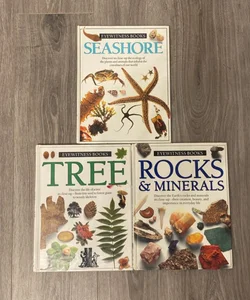 3-Knopf Eyewitness Books (Tree, Rocks & Minerals, Seashore)