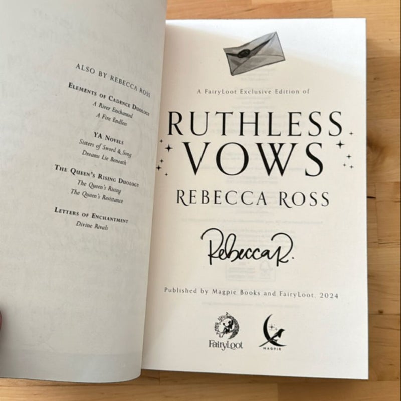 Ruthless Vows (Fairyloot Signed)