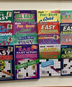 Lot of 6 Dell Penny Press All Easy Crossword Puzzke Books UNSORTED 