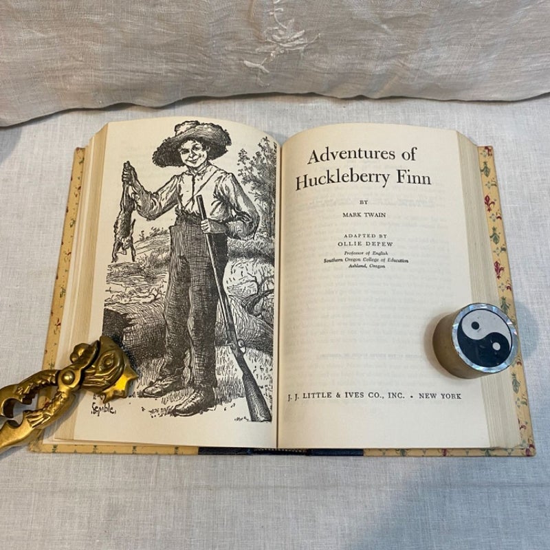 Library Edition Tom Sawyer Huckleberry Finn & Prince & The Pauper Book 1951