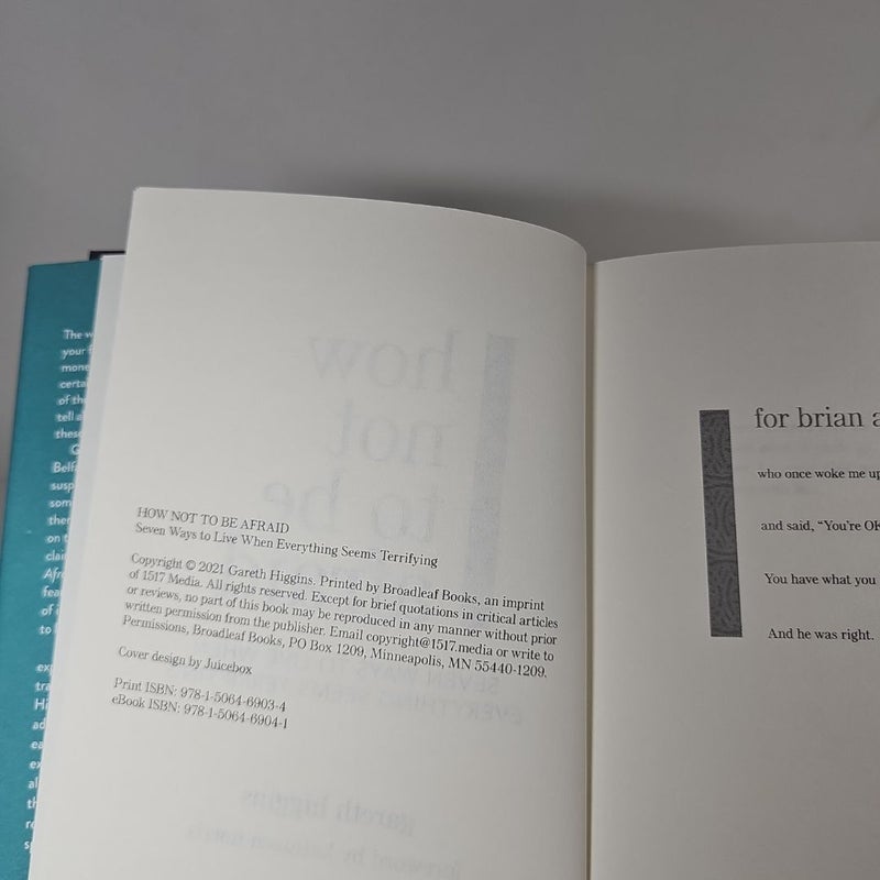 How Not to Be Afraid - hardback 