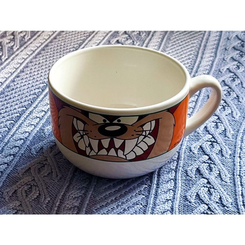 VTG Large 1998 Looney Tunes Taz Tasmanian Devil Coffee Ceramic Soup Mug by Gibson